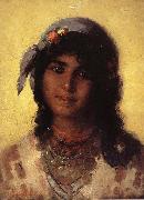 Nicolae Grigorescu Gypsy's Head oil painting on canvas